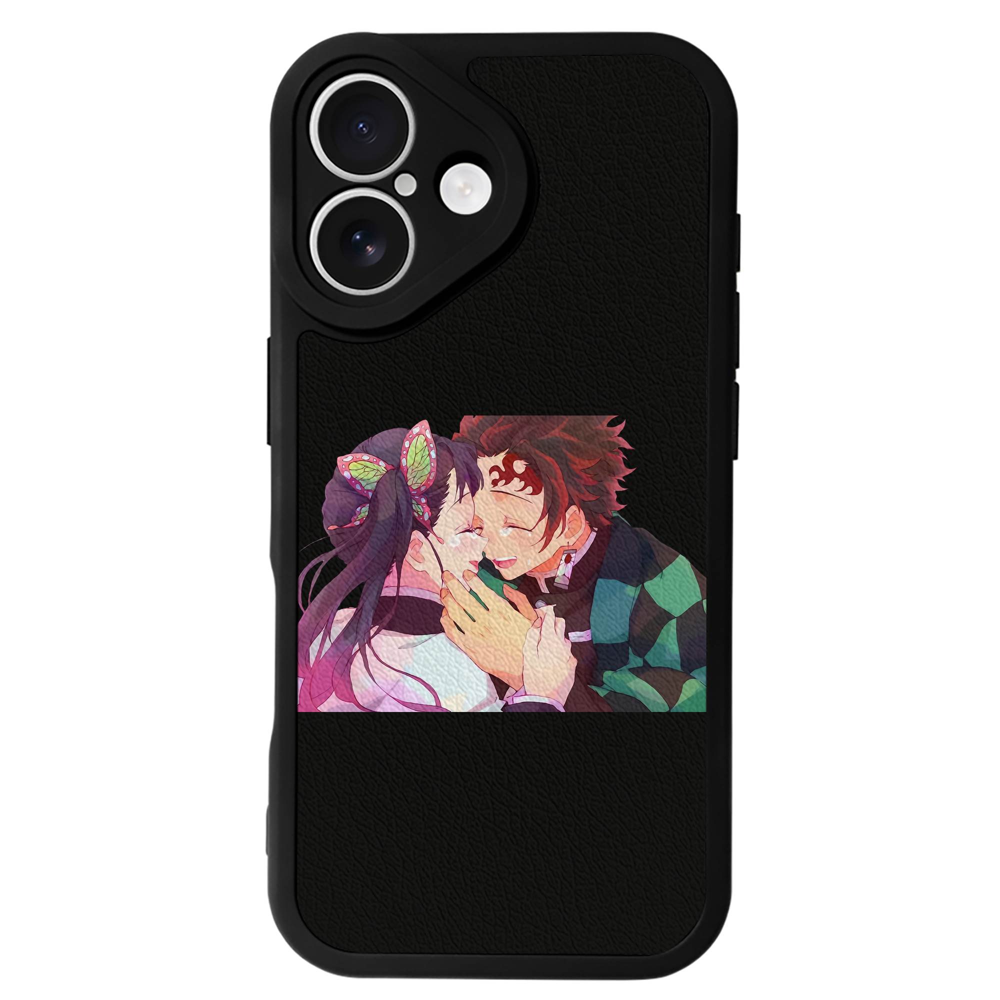 （画像用） 鬼滅の刃 竈門 炭治郎／かまど たんじろう Kamado Tanjirou 【iPhone 16シリーズ対応】シリコンスマホケース（レザー調） 材質：シリコン